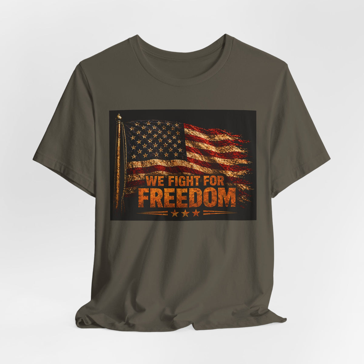 We Fight For Freedom American Flag Tee