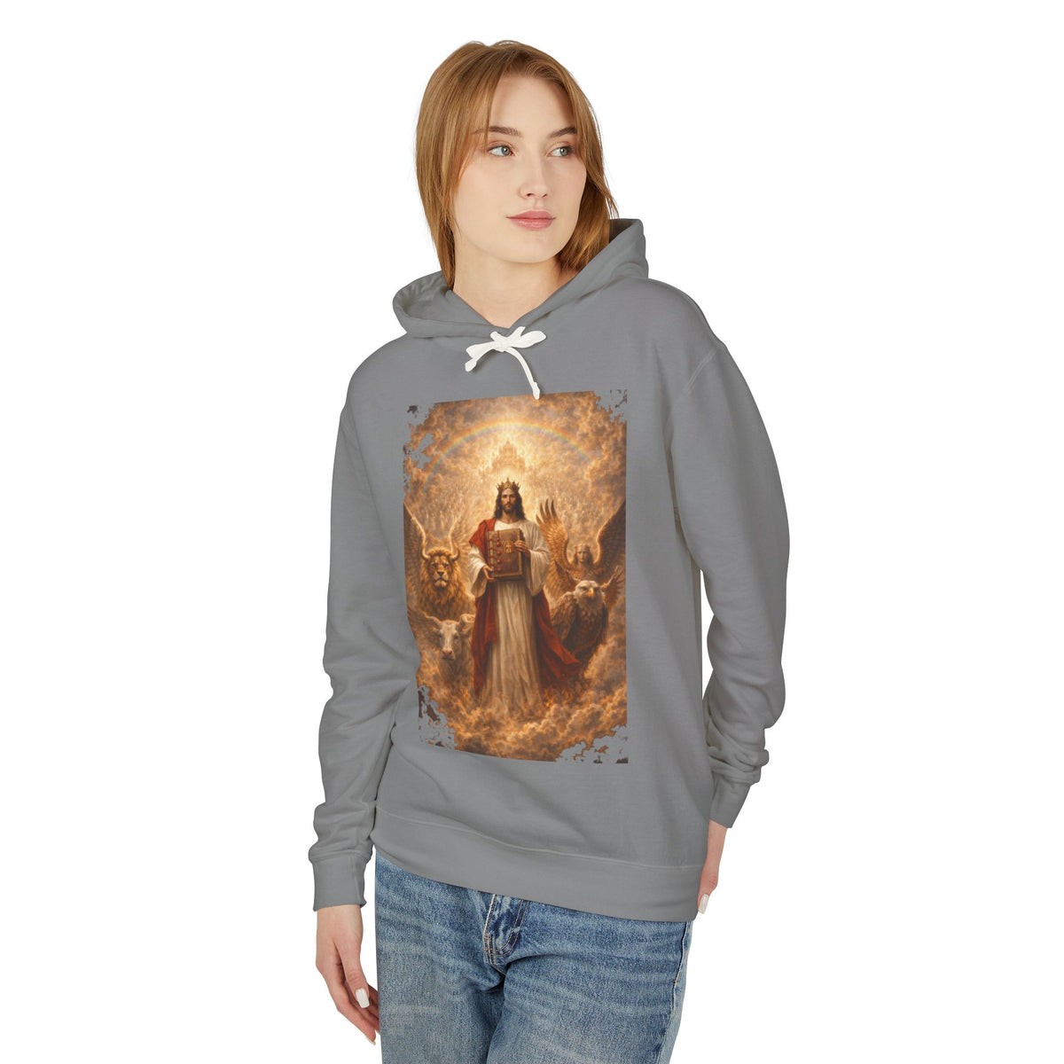 Revelation 5-10 Jesus Christ Illustration Hoodie — Religious Faith Graphic Hoodie