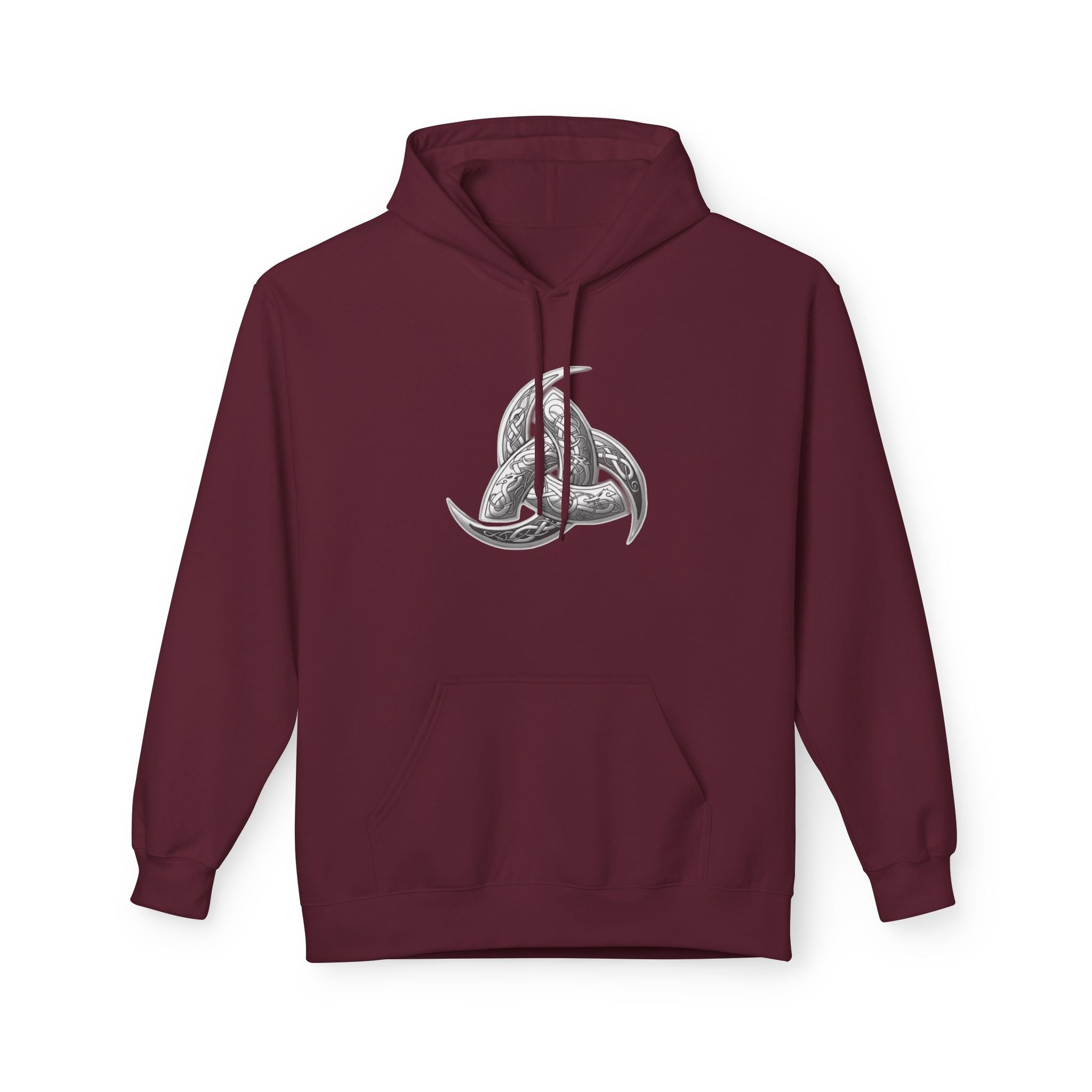 Viking Triple Horns Hoodie — Norse Valknut Knot Graphic Pullover