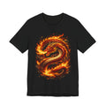Flaming Dragon T-Shirt — Fiery Eastern Dragon Graphic Tee