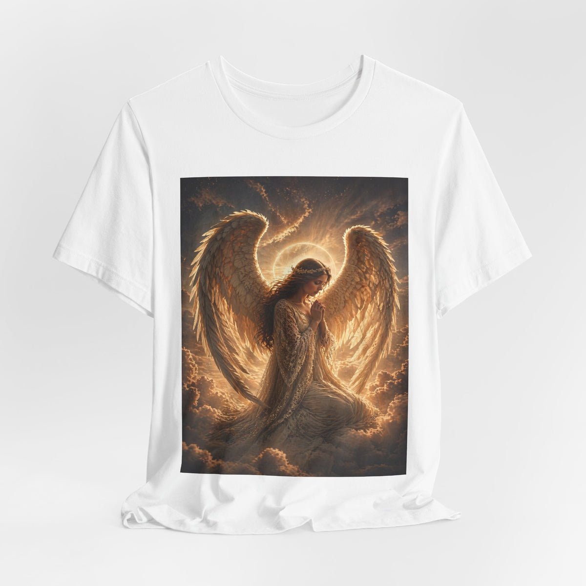 Angel Wings T-Shirt — Golden Seraph Prayer Tee
