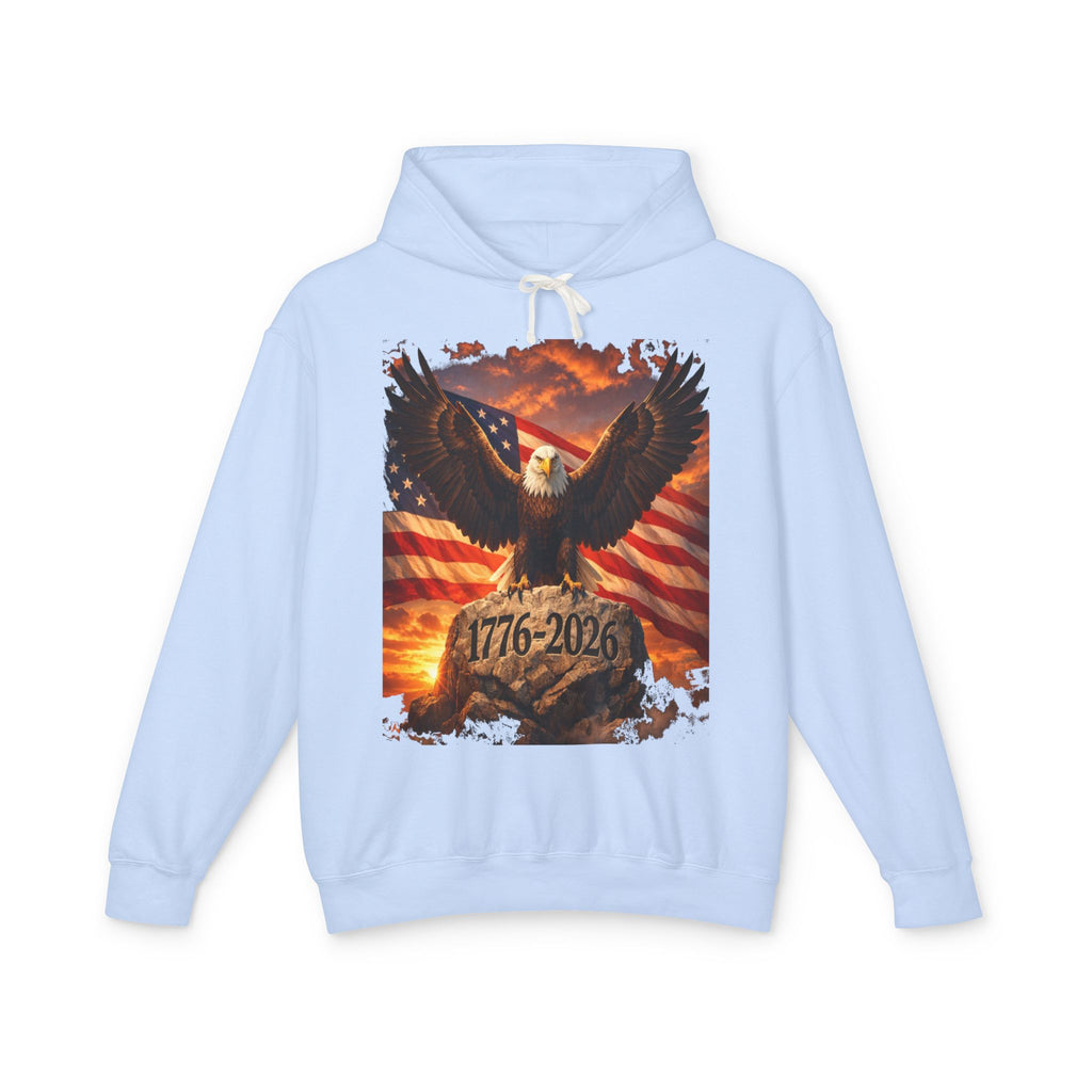 Patriotic Eagle Hoodie — 1776-2026 American Flag Sweatshirt