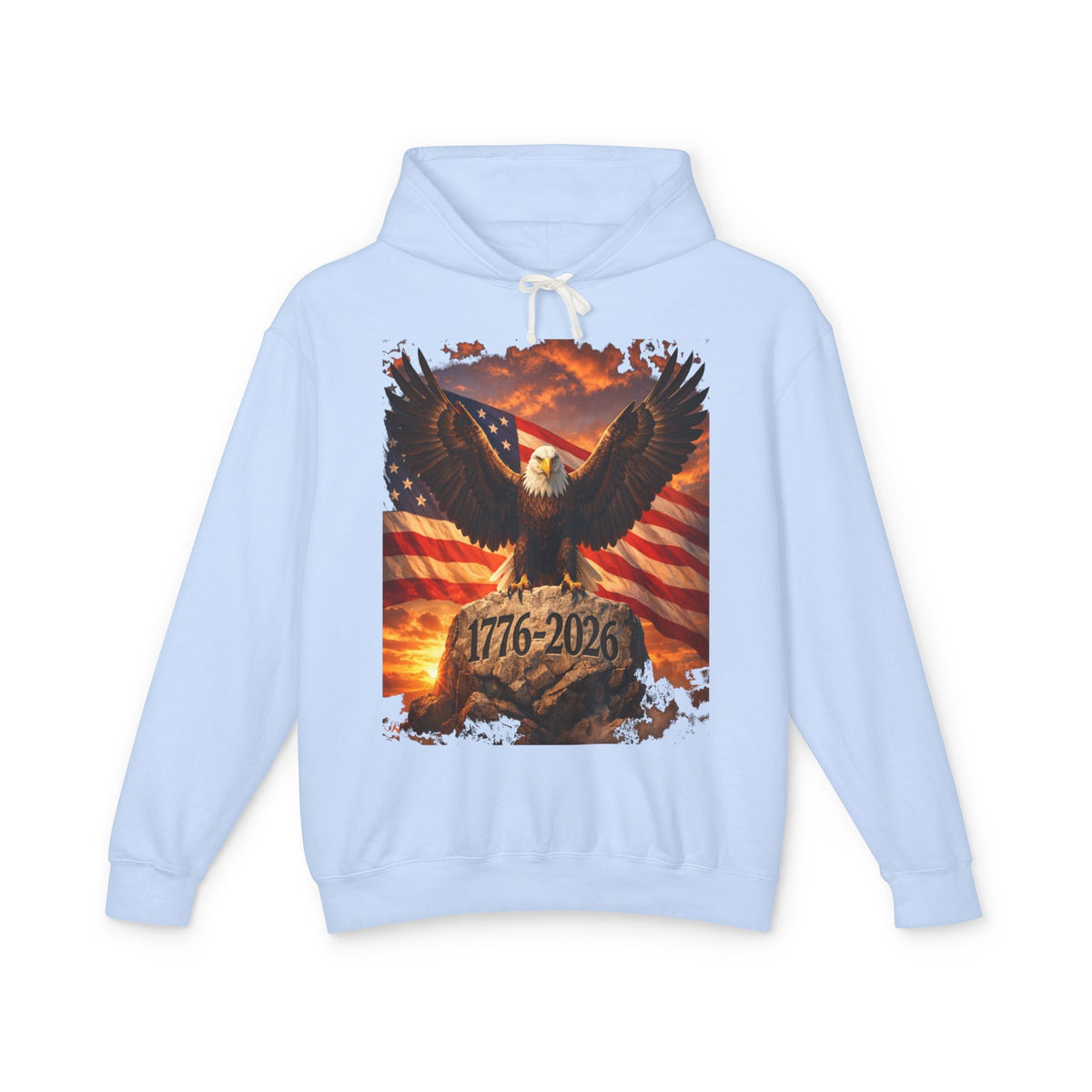 Patriotic Eagle Hoodie — 1776-2026 American Flag Sweatshirt
