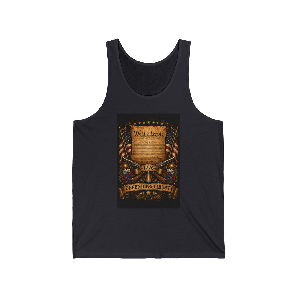 Patriotic "We the People" Tank Top — Defending Liberty American Flag Muscle Tee