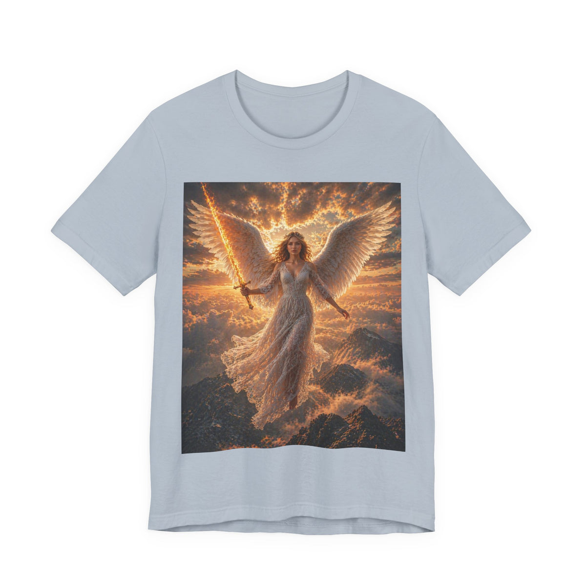 Angel Warrior Tee — Radiant Guardian Wings Graphic T-Shirt