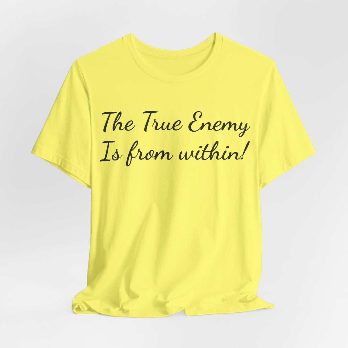 The True Enemy Is From Within Tee — Inspirational Quote T-Shirt