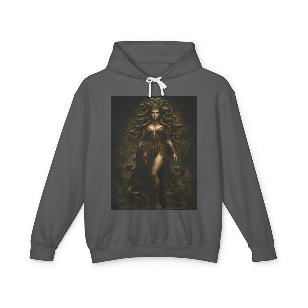 Medusa, in Greek mythology,Goddess Forest Art Hoodie — Mythic Earthy Female Warrior Sweatshirt