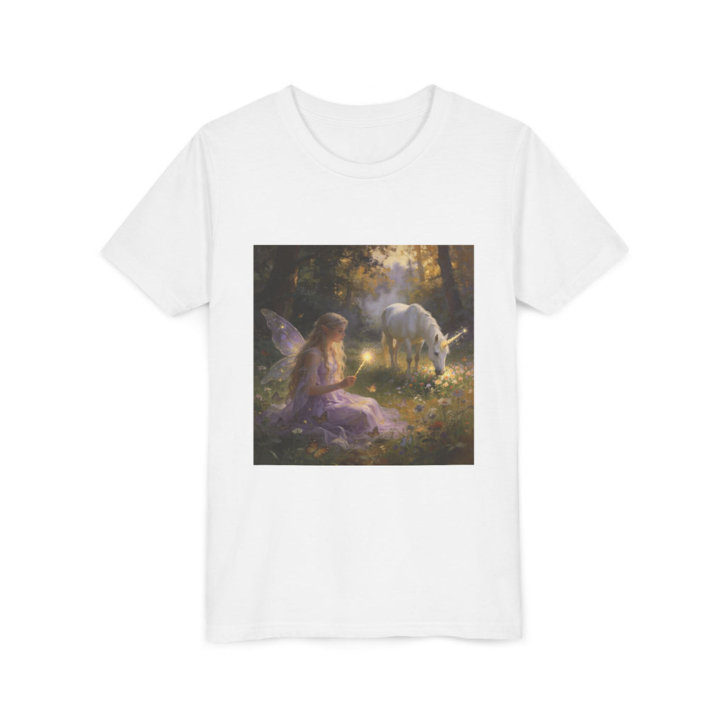 Youth Tee — Fairy and Unicorn Enchanted Forest Design
