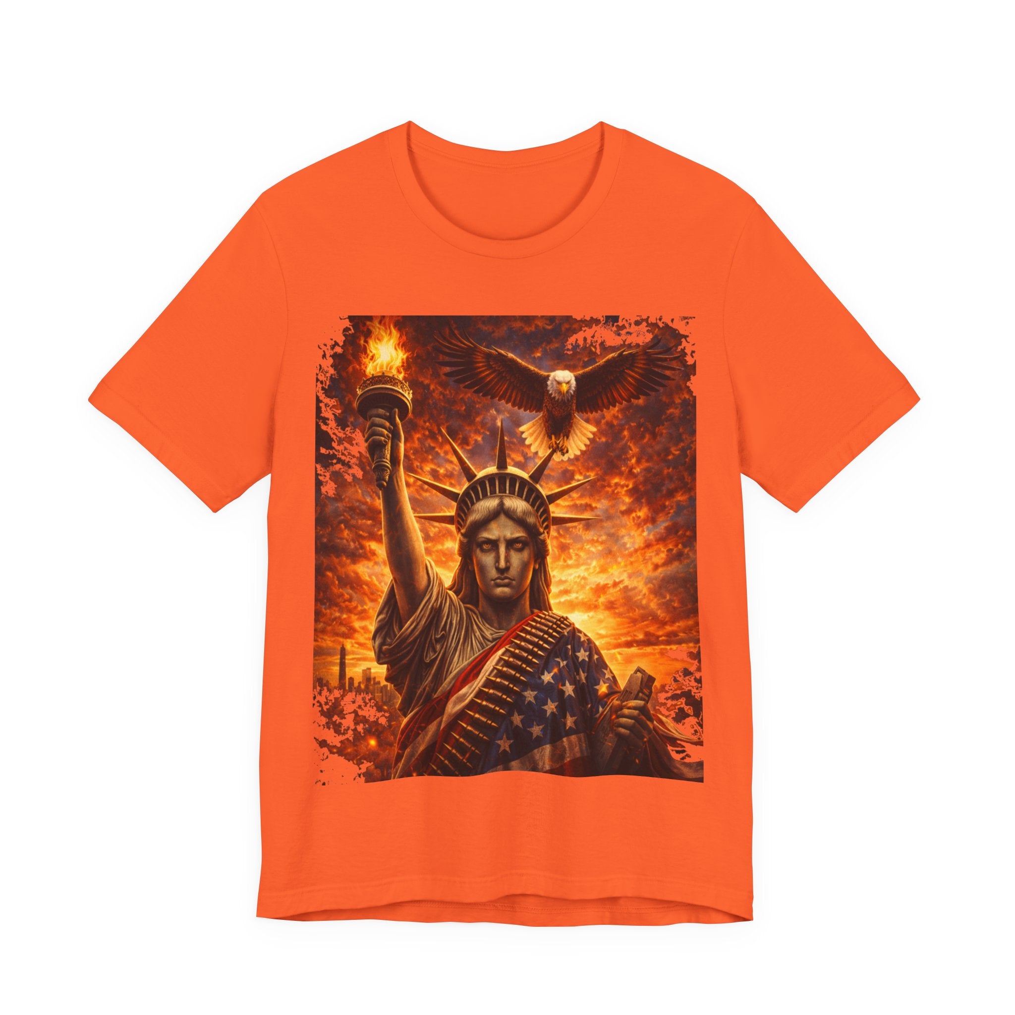 Statue of Liberty Eagle Graphic Tee — Patriotic American Flag T-Shirt