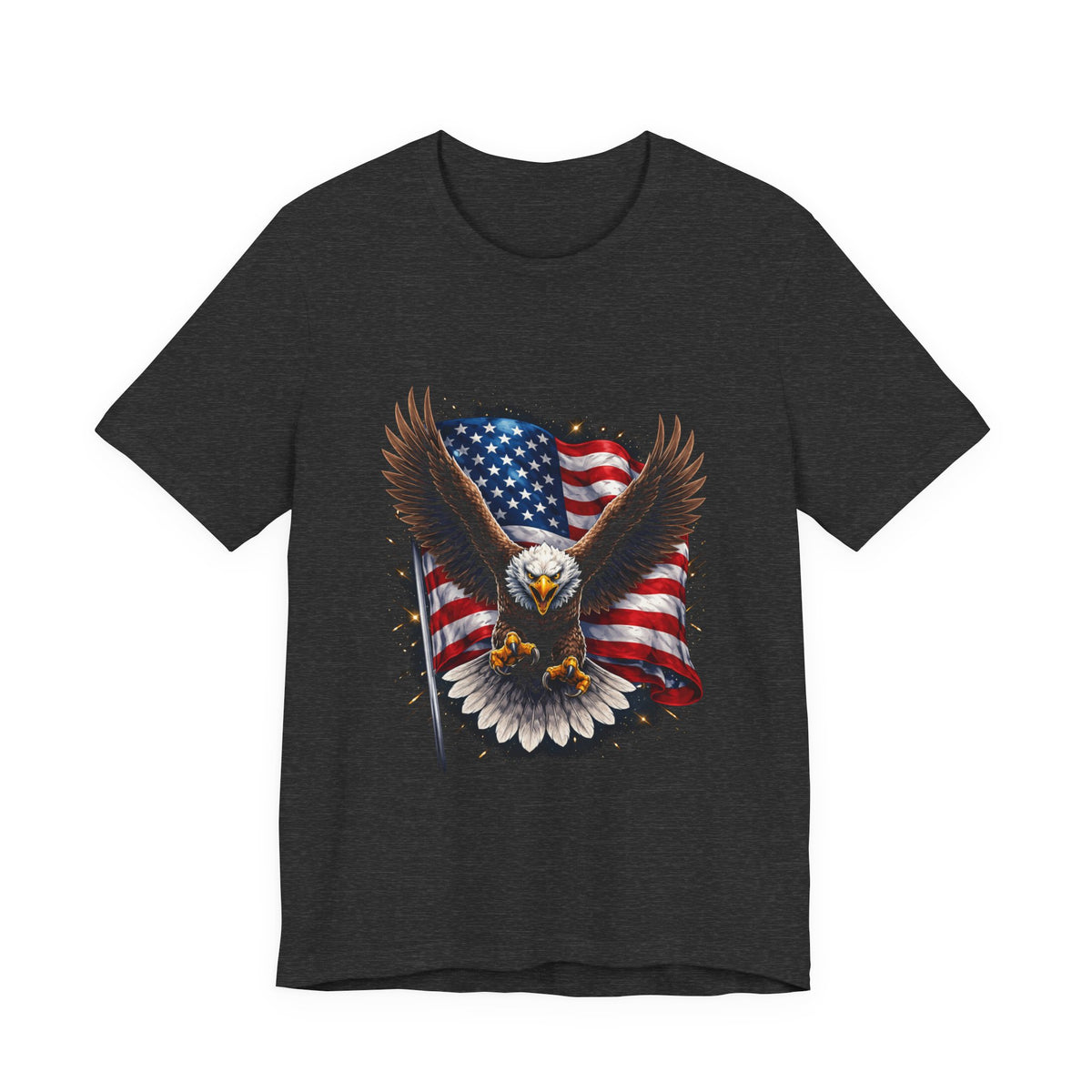 Patriotic Bald Eagle T-Shirt – American Flag Graphic Tee
