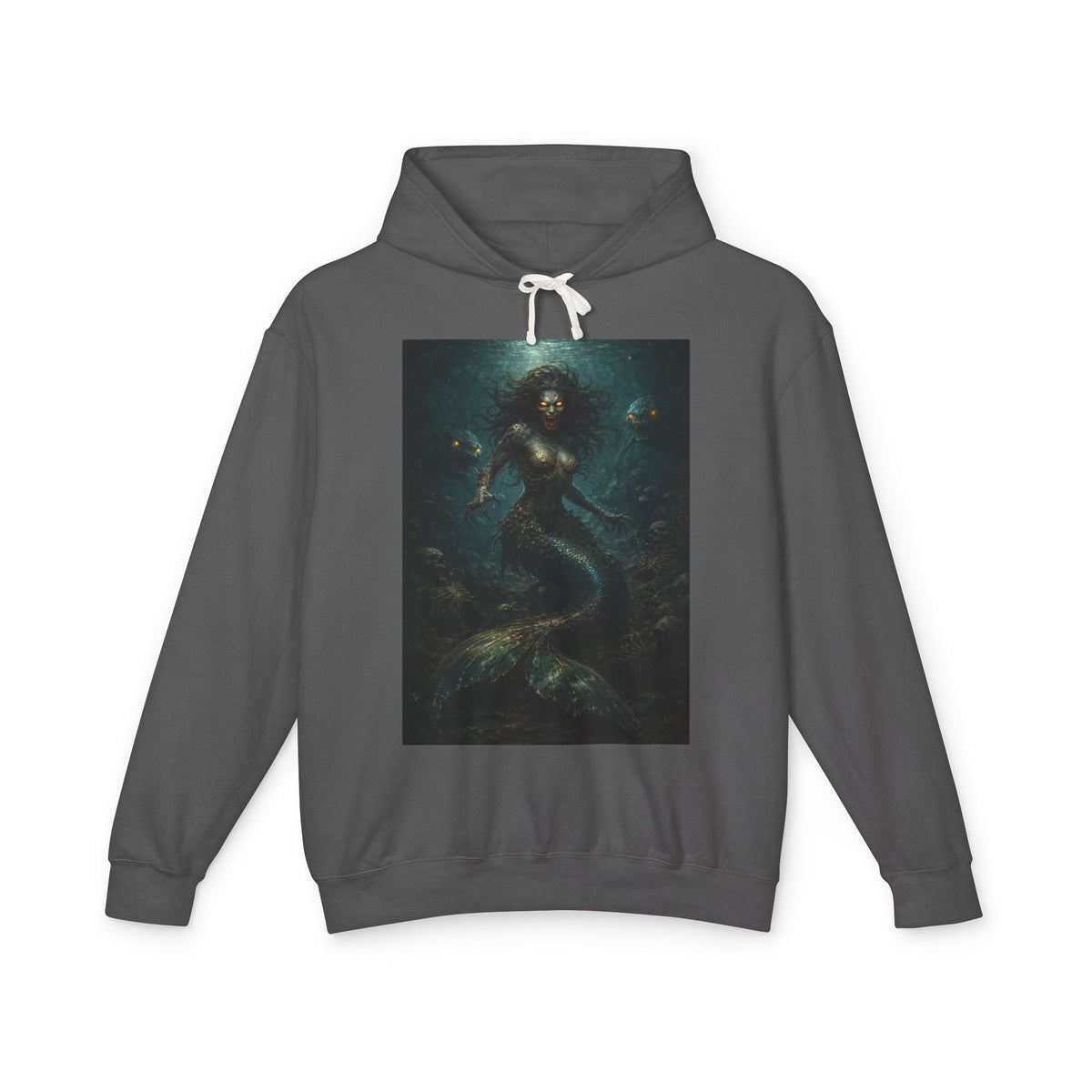 Mermaid Abyss Hoodie — Dark Ocean Fantasy Graphic Sweatshirt