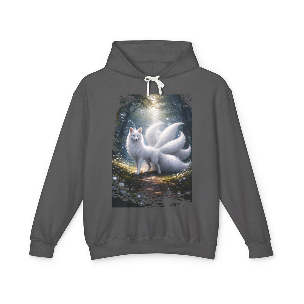 Kitsune Forest Hoodie — Mystical Nine-Tailed Fox Sweatshirt