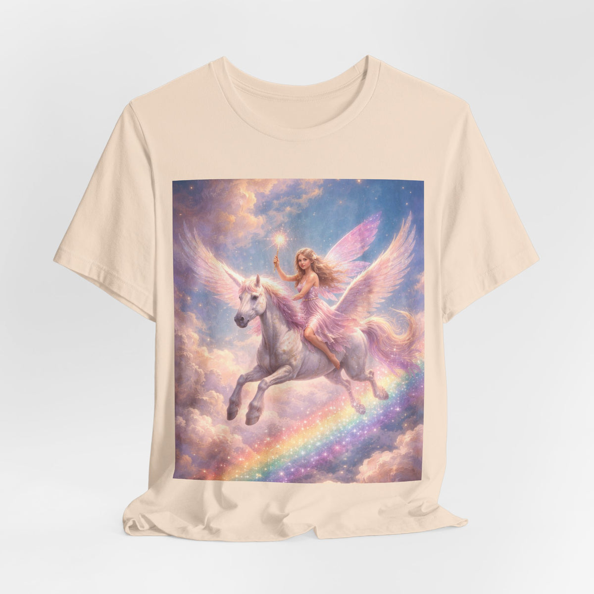 Unicorn Angel Tee — Pastel Pegasus Rainbow Graphic T-Shirt