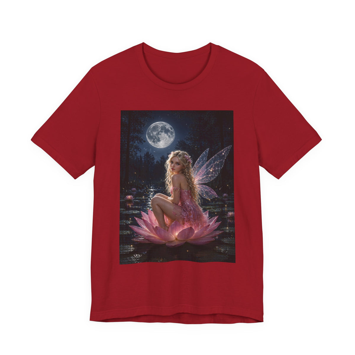 Moonlit Fairy T‑Shirt — Ethereal Lotus Fairy Graphic Tee