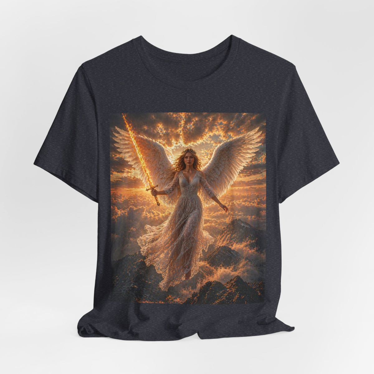 Angel Warrior Tee — Radiant Guardian Wings Graphic T-Shirt