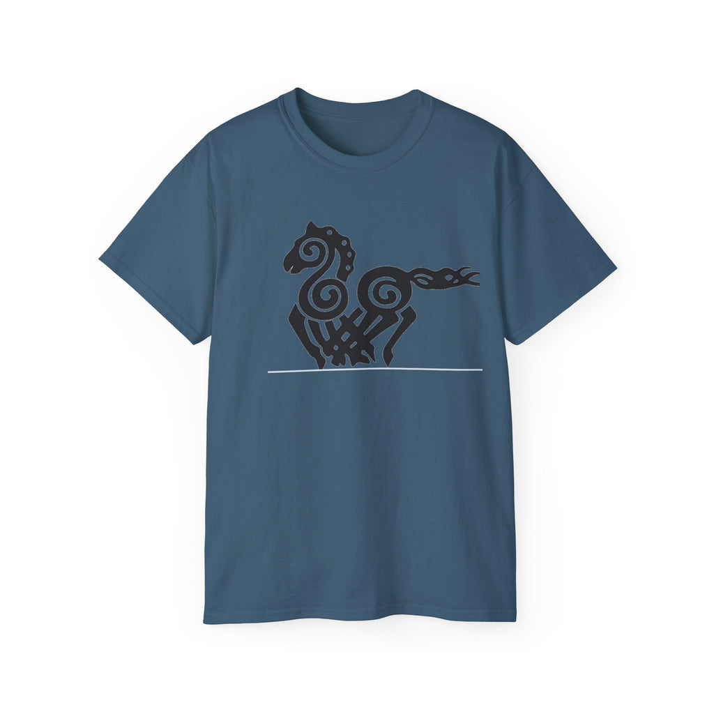 Sleipnir – Odin’s Eight-Legged Horse — Norse Mythic Stallion CottonT-Shirt
