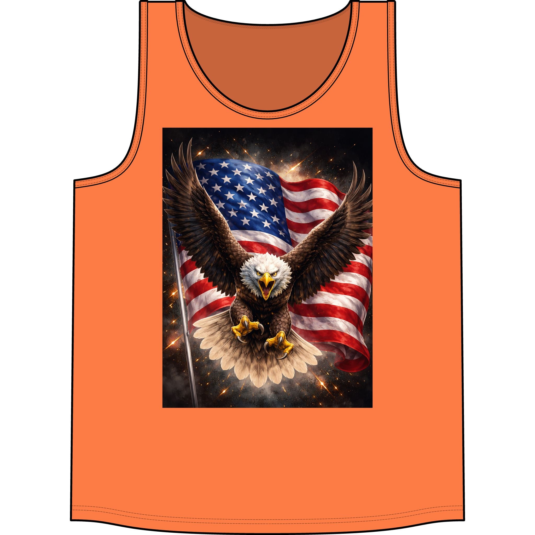 Patriotic Eagle Tank — American Flag Bald Eagle Graphic Tank Top