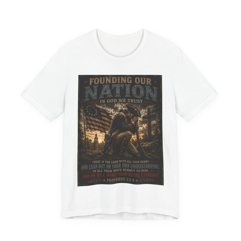 Founding Our Nation Eagle T-Shirt – Patriotic "In God We Trust" Tee