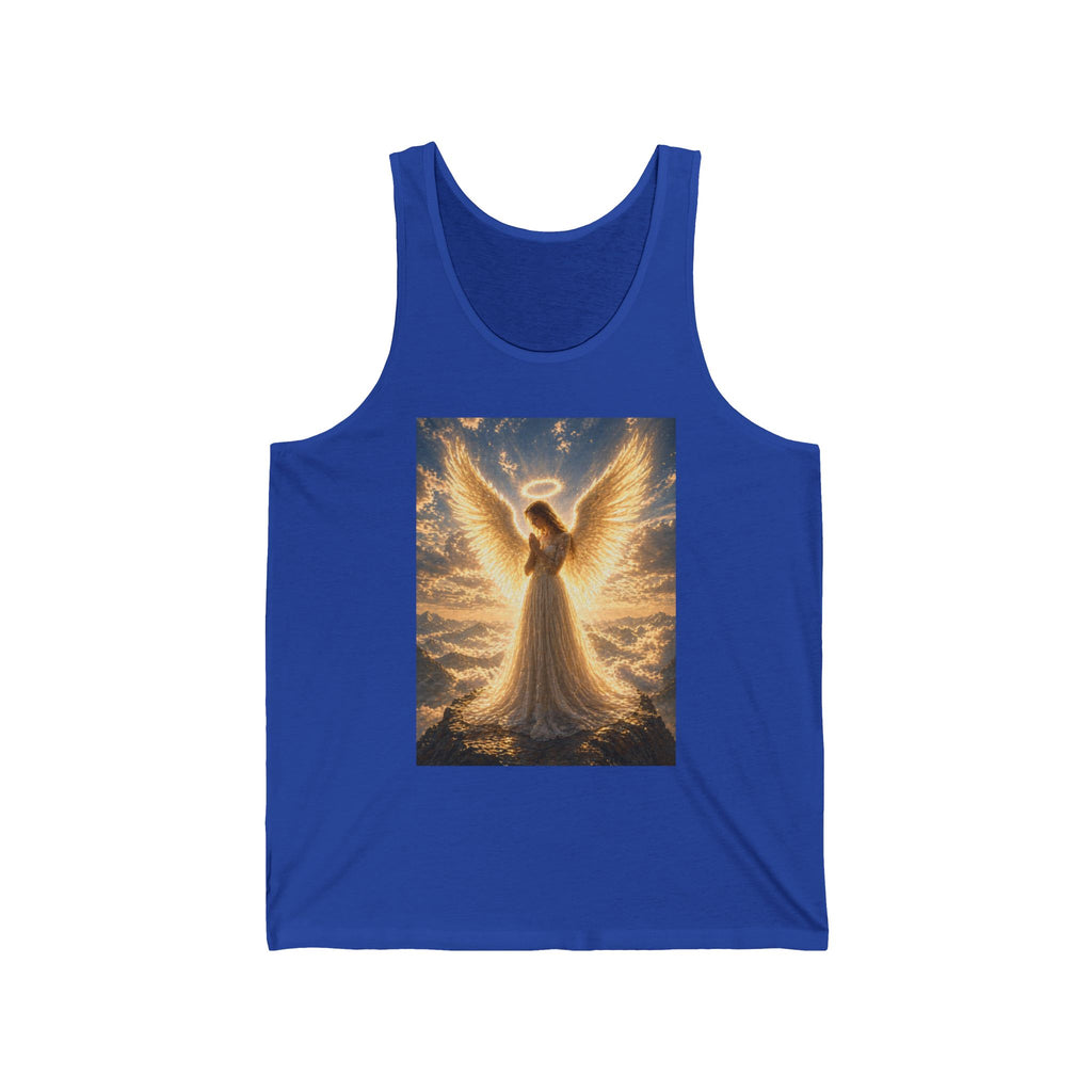Angel Wings Tank Top — Golden Radiant Angel Graphic Tank