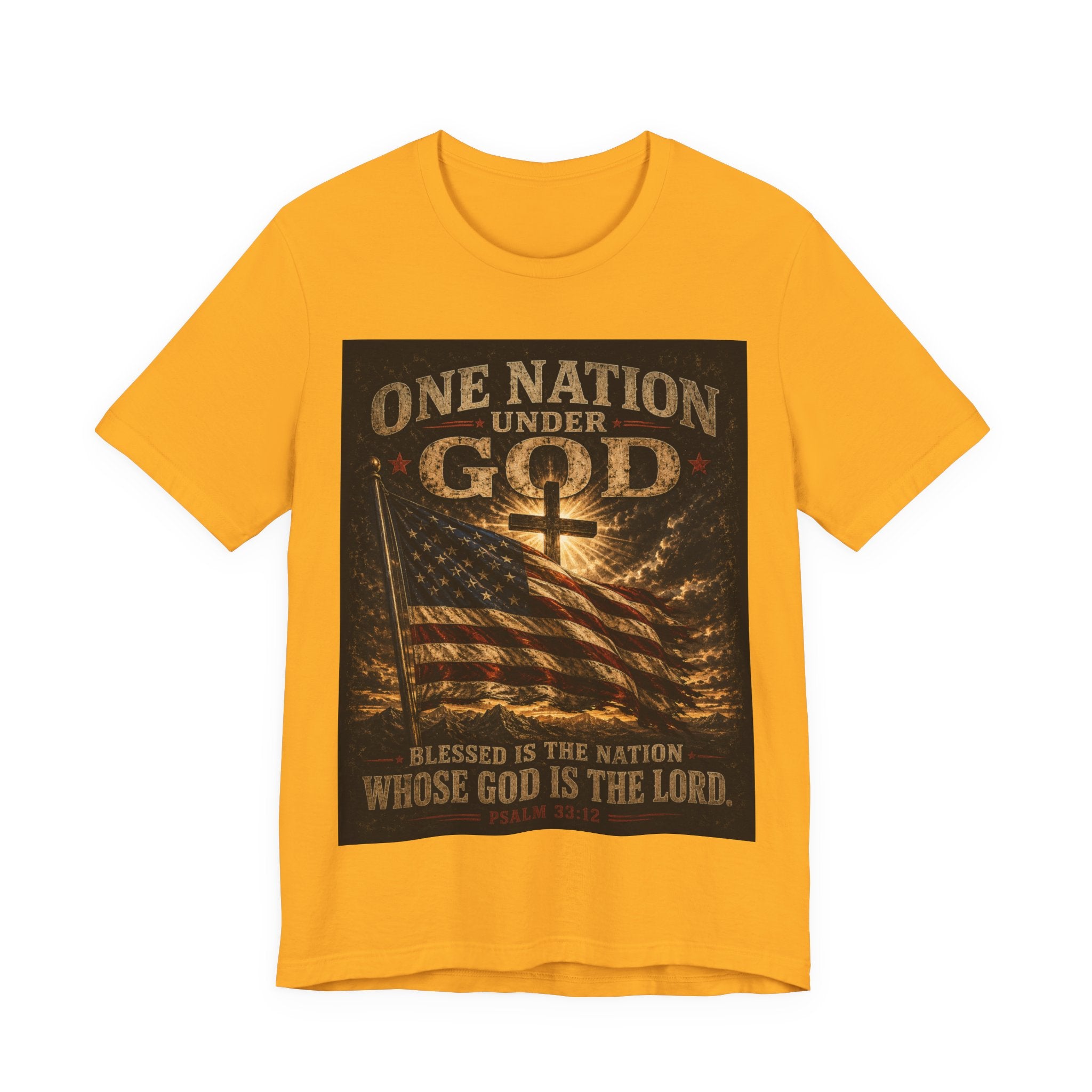One Nation Under God T-Shirt – Patriotic Christian Flag Tee