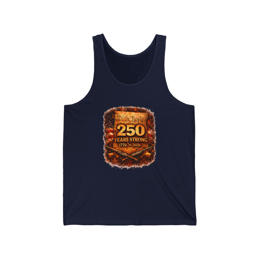 Tank Top — "250 Years Strong" Vintage Firefighter Anniversary Design