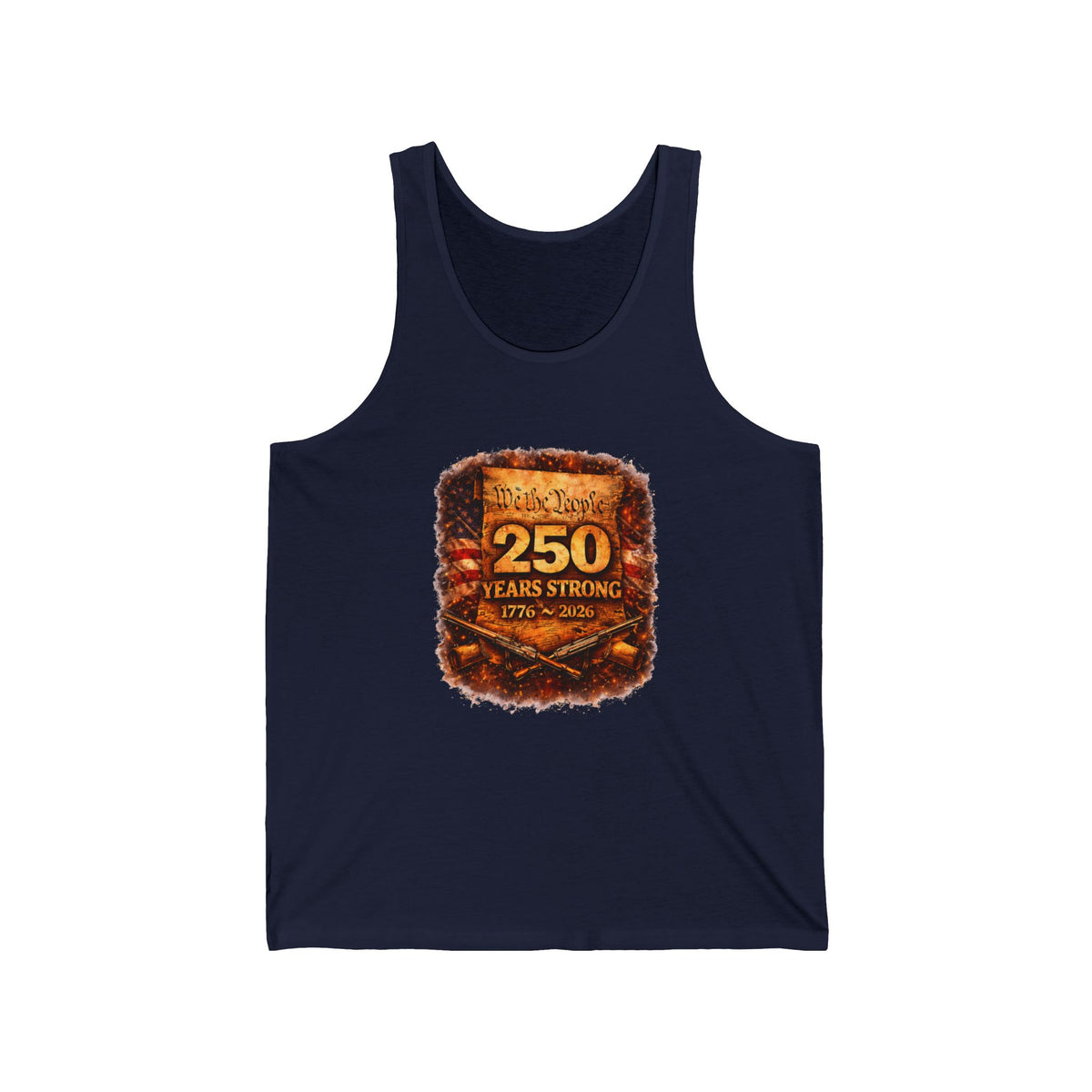 Tank Top — "250 Years Strong" Vintage Firefighter Anniversary Design