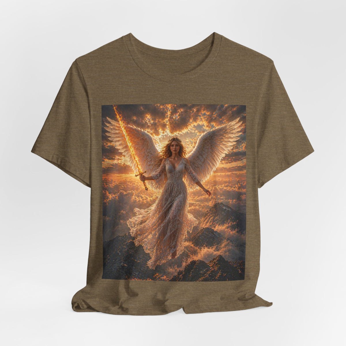 Angel Warrior Tee — Radiant Guardian Wings Graphic T-Shirt