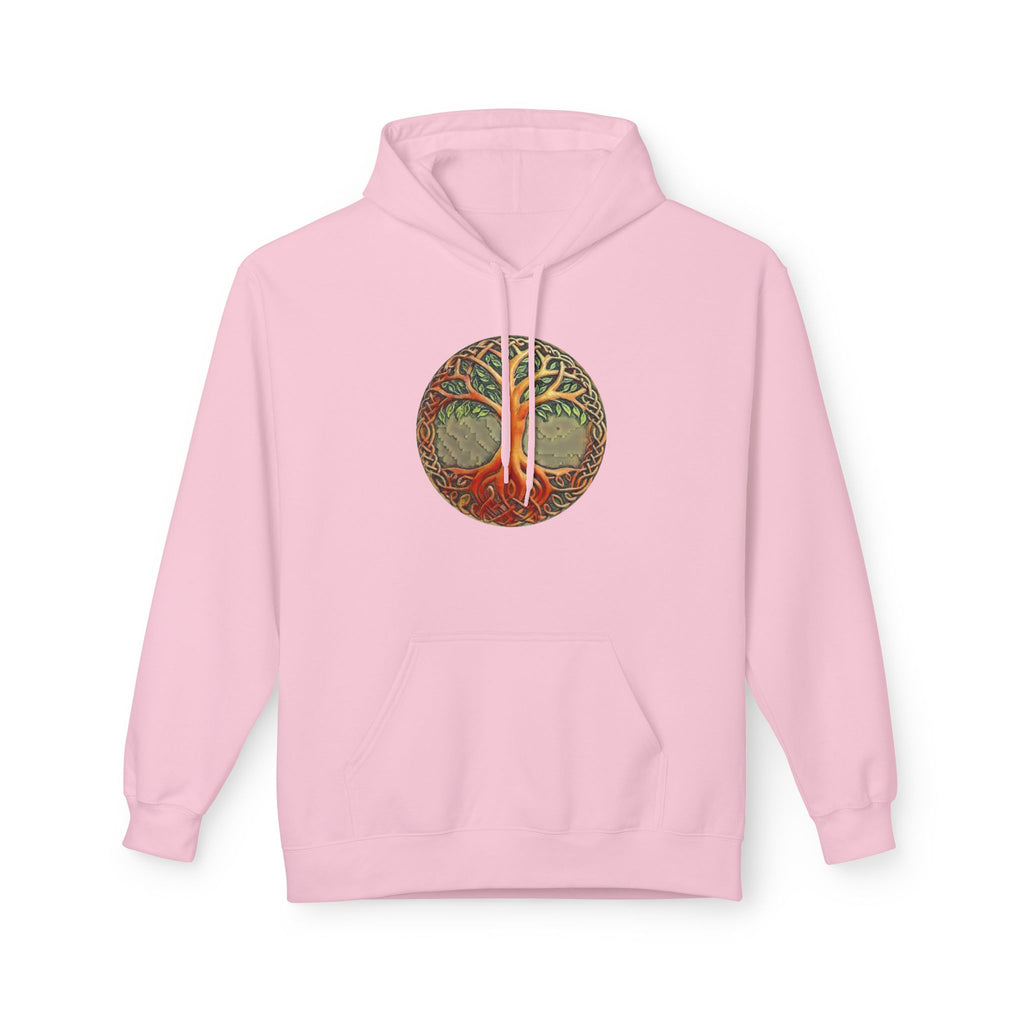 Yggdrasil Tree of Life Cotton Hoodie — Vintage Botanical Forest Graphic