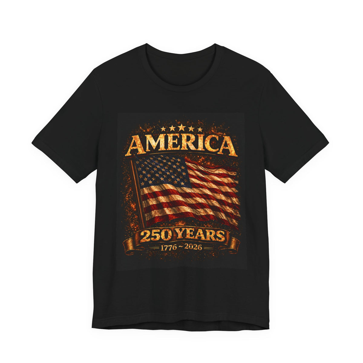 America 250 Years Flag T-Shirt — 1776–2026 Patriotic Tee