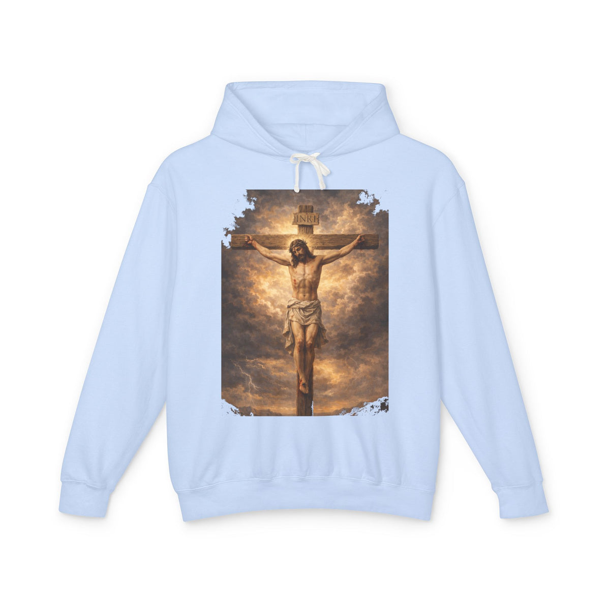 Jesus Crucifixion Hoodie — Christian Faith Graphic Sweatshirt for Easter & Religious Wear