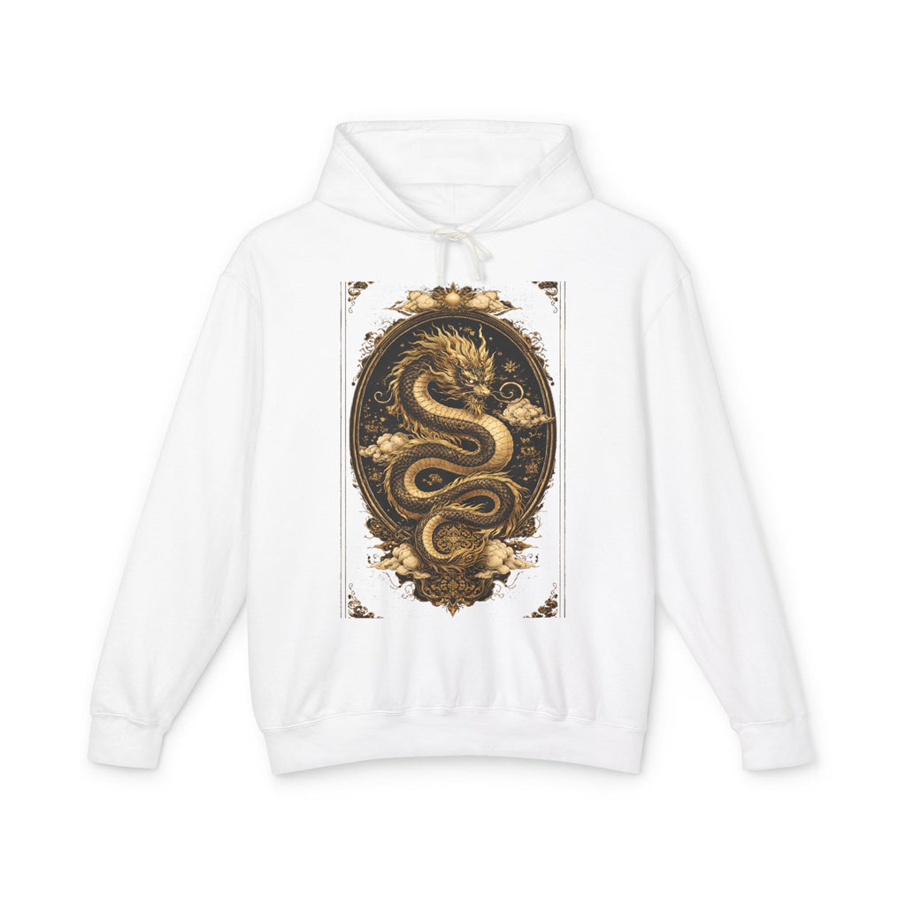 Golden Dragon Hoodie — Vintage Oriental Serpent Graphic Sweatshirt