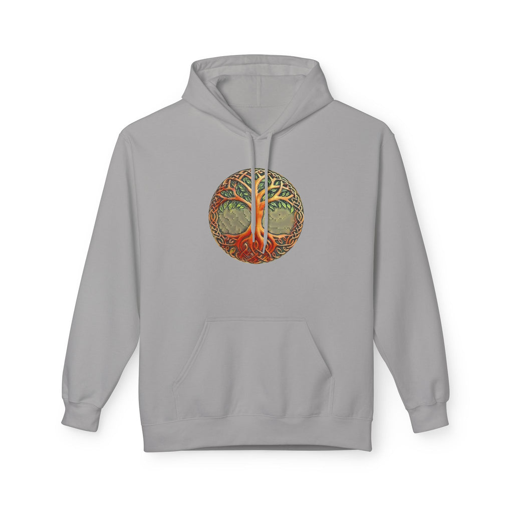 Yggdrasil Tree of Life Cotton Hoodie — Vintage Botanical Forest Graphic