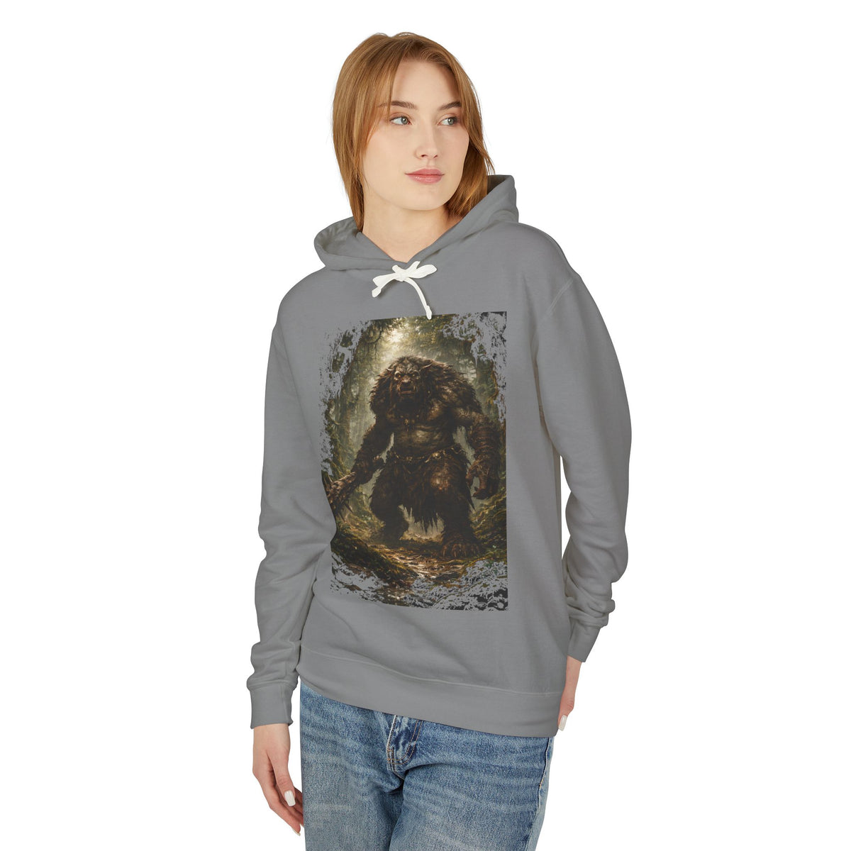 Cryptid Monster Hoodie – Vintage Forest Troll Graphic Sweatshirt