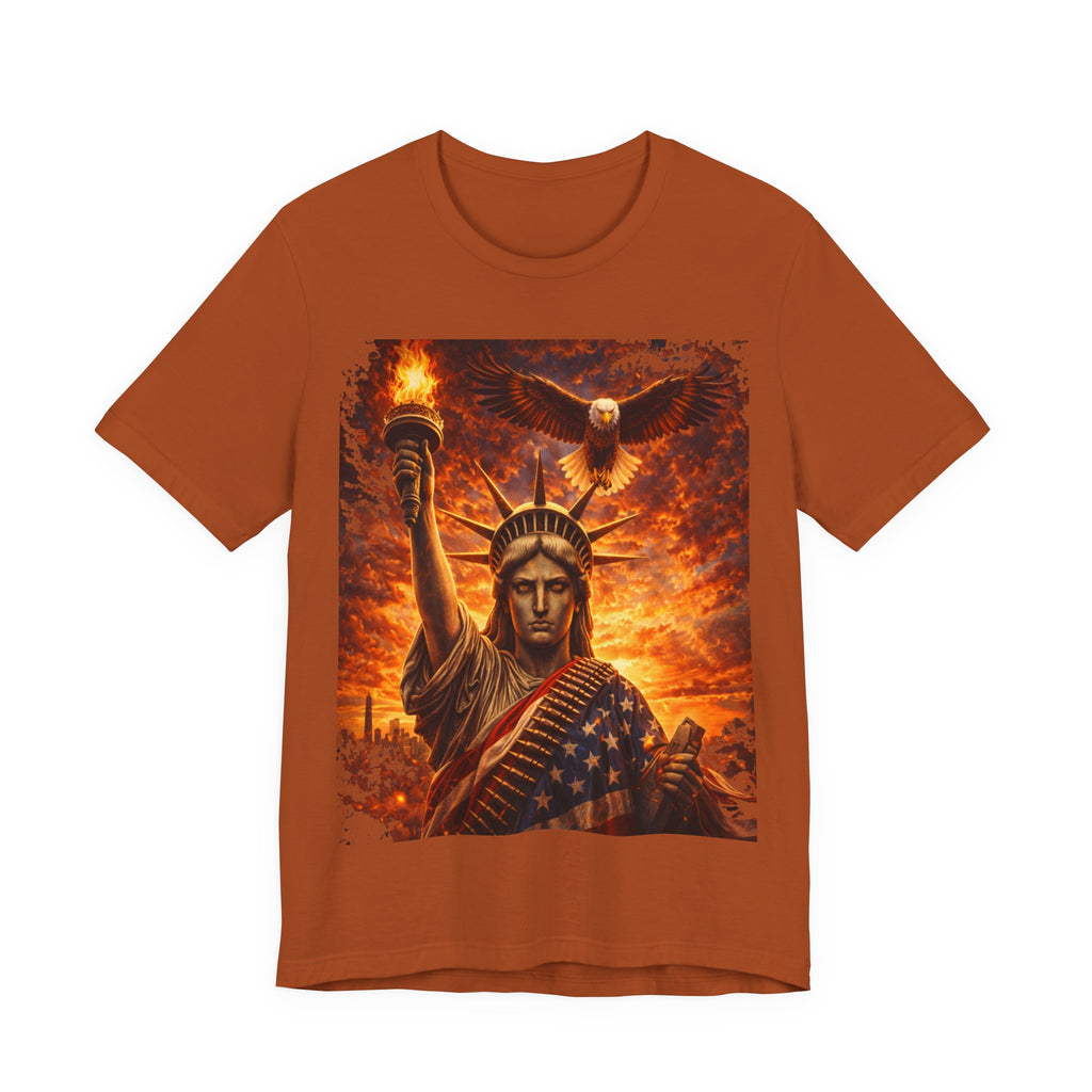 Statue of Liberty Eagle Graphic Tee — Patriotic American Flag T-Shirt