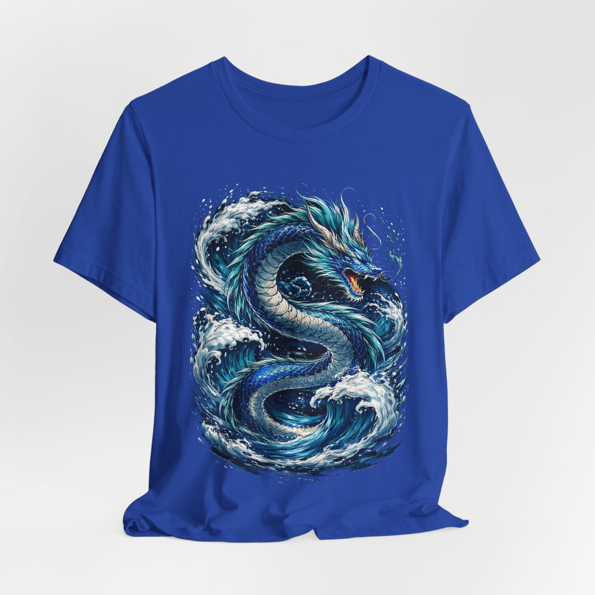Ocean Dragon Graphic Tee — Blue Wave Serpent T-Shirt