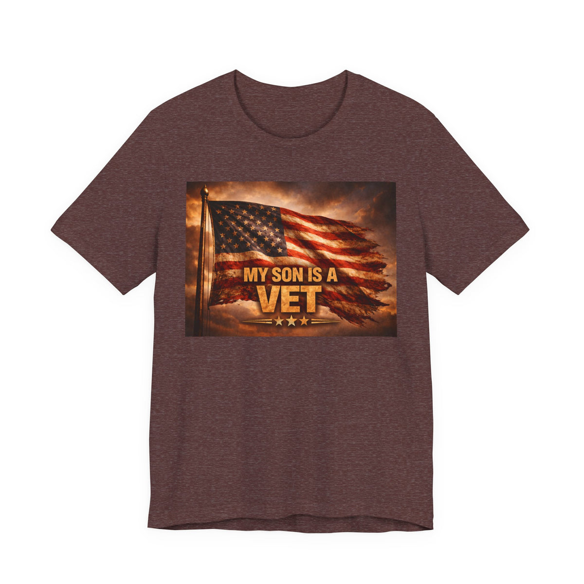 My son is a VET----Unisex Jersey Short Sleeve Tee