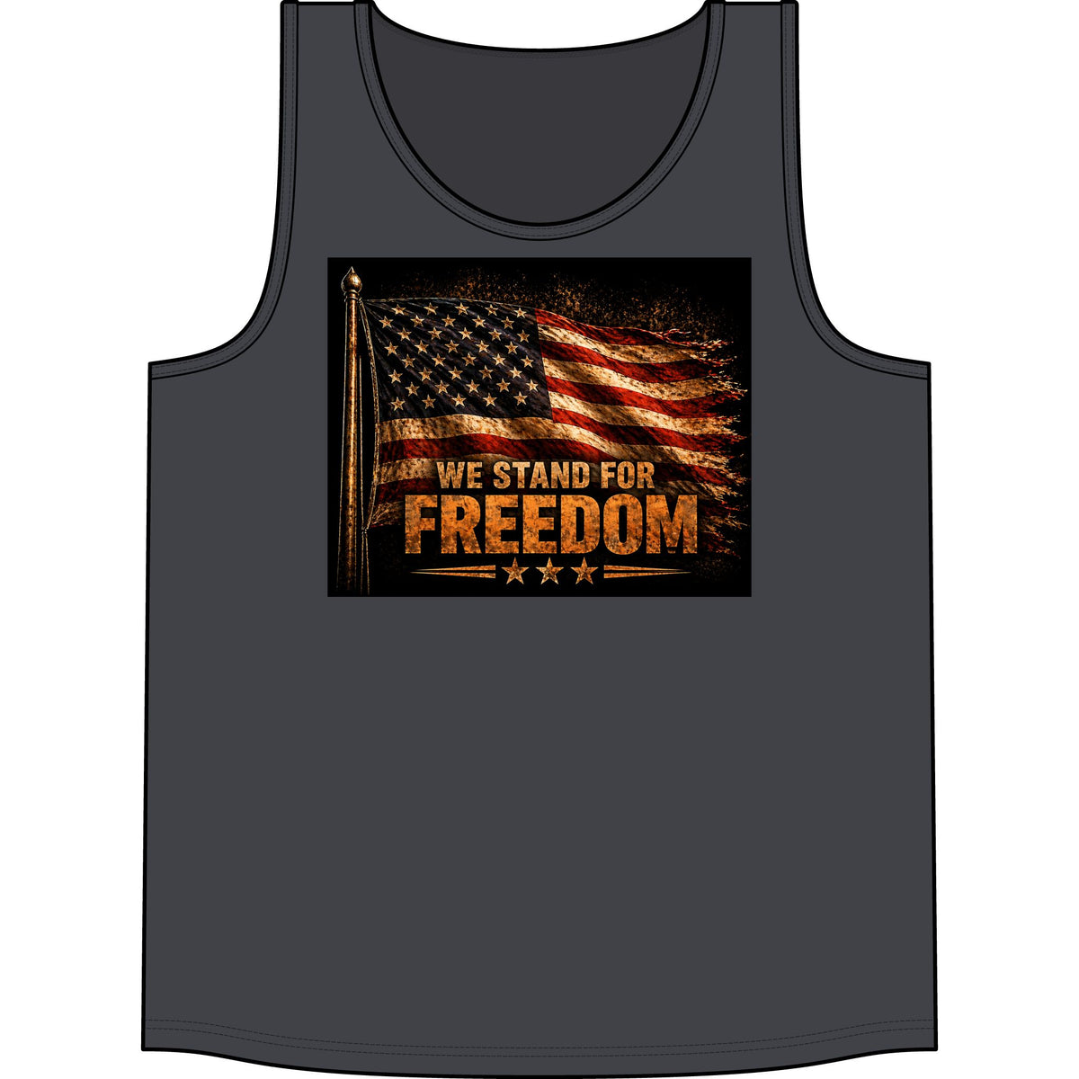 Patriotic 'We Stand for Freedom' Tank Top — American Flag Summer Shirt