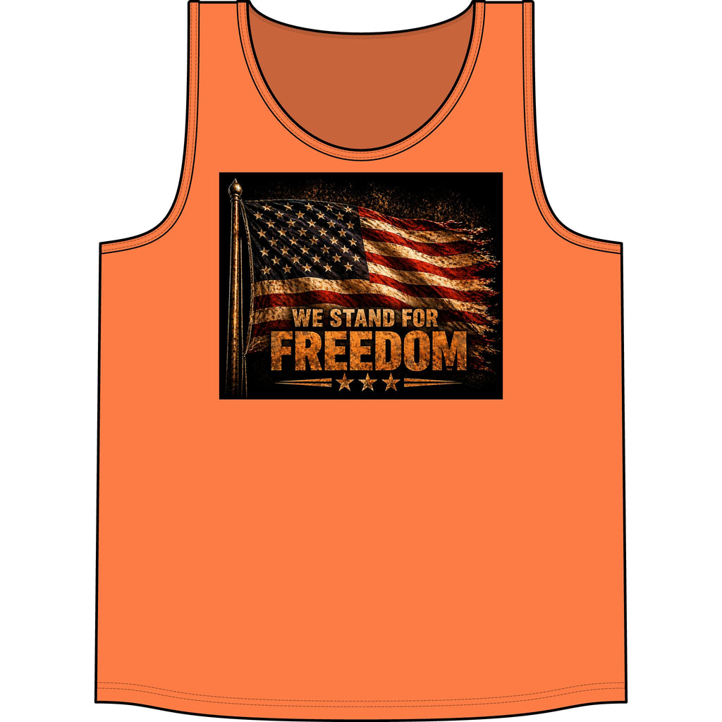 Patriotic 'We Stand for Freedom' Tank Top — American Flag Summer Shirt
