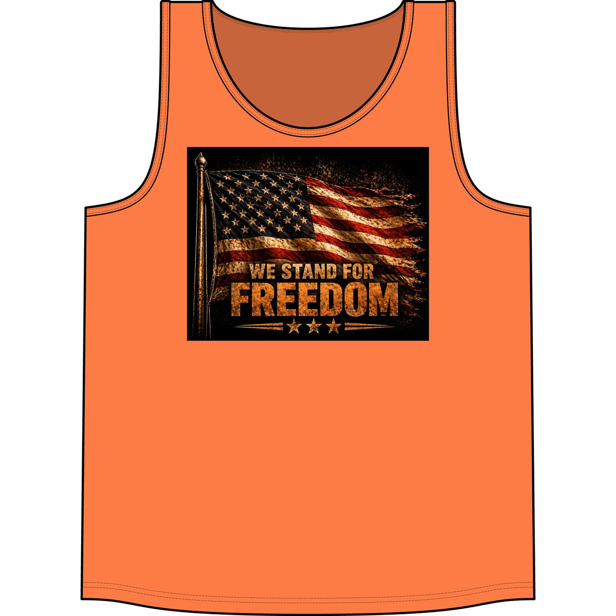 Patriotic 'We Stand for Freedom' Tank Top — American Flag Summer Shirt