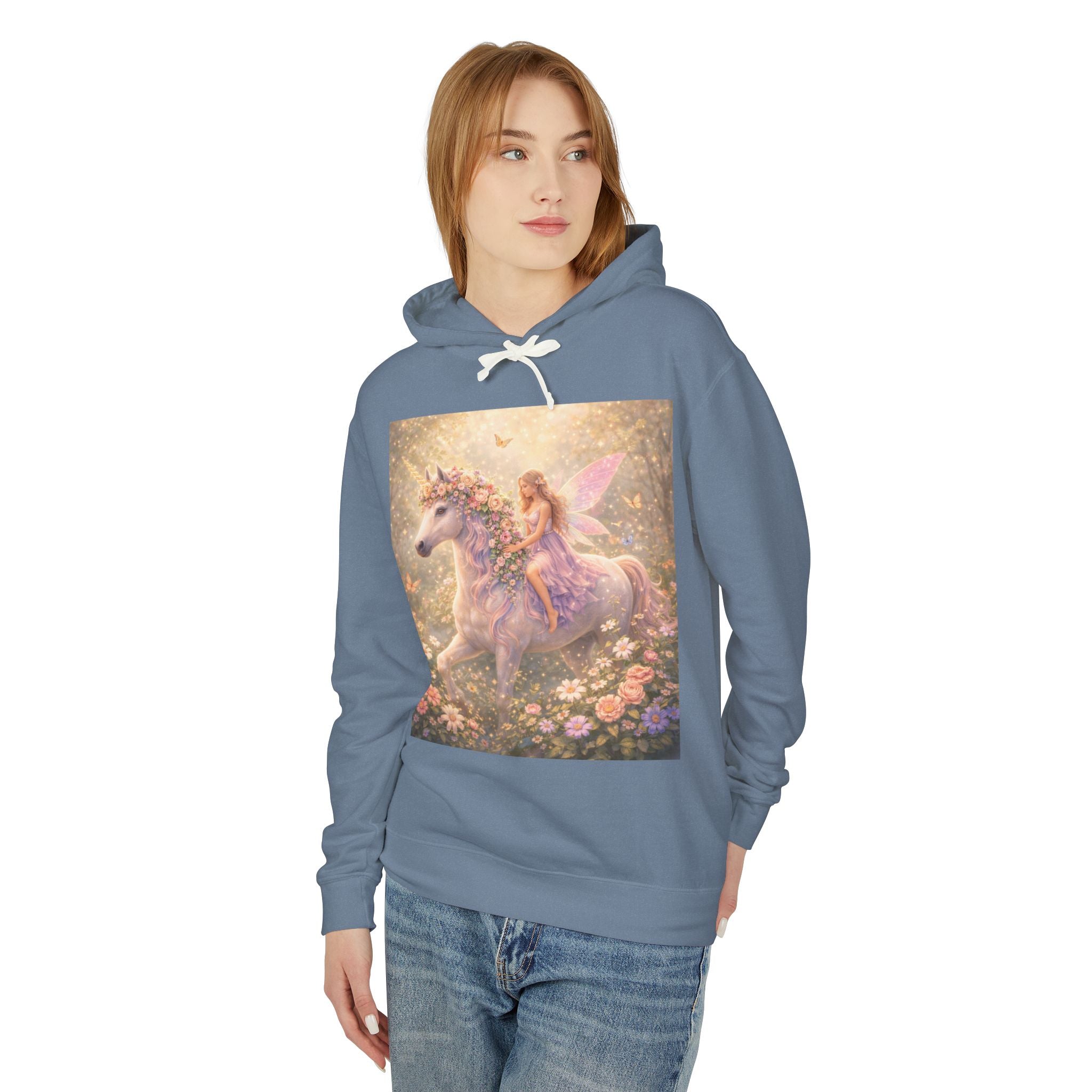Fairy & Unicorn Hoodie — Whimsical Pastel Fantasy Pullover