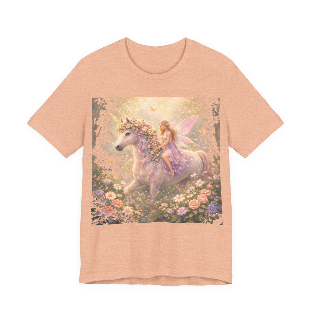 Fairy and Unicorn Tee — Whimsical Garden Fantasy T-Shirt