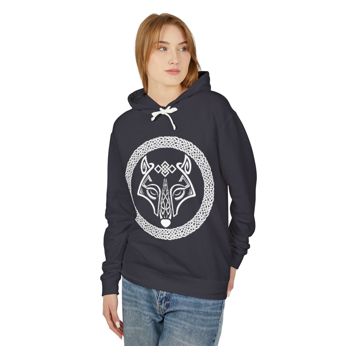 The Wolf – A Symbol of Power, Destruction, and Loyalty-Viking Wolf Hoodie — Norse Knotwork Wolf Head Pullover