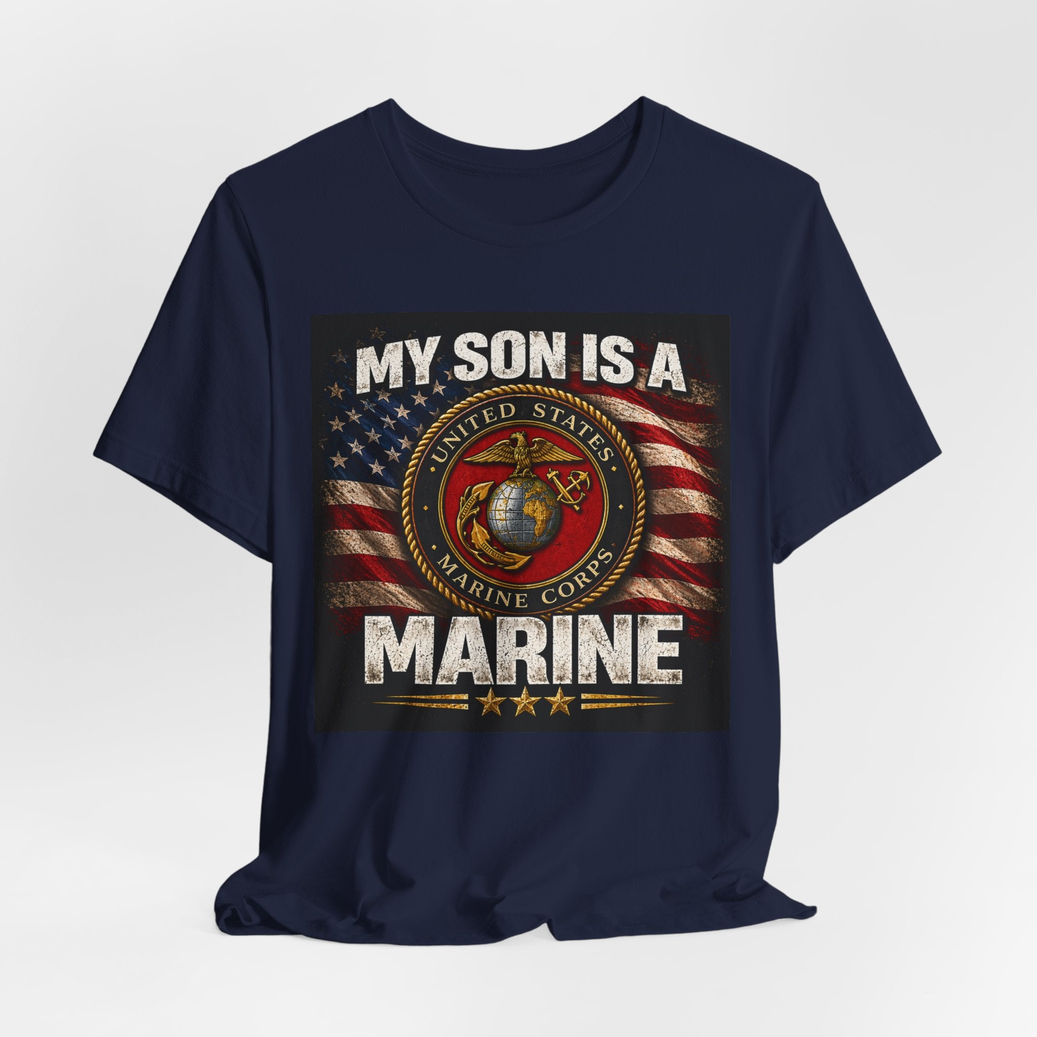 Marine Parent T-Shirt – “My Son Is A Marine” Patriotic USMC Tee