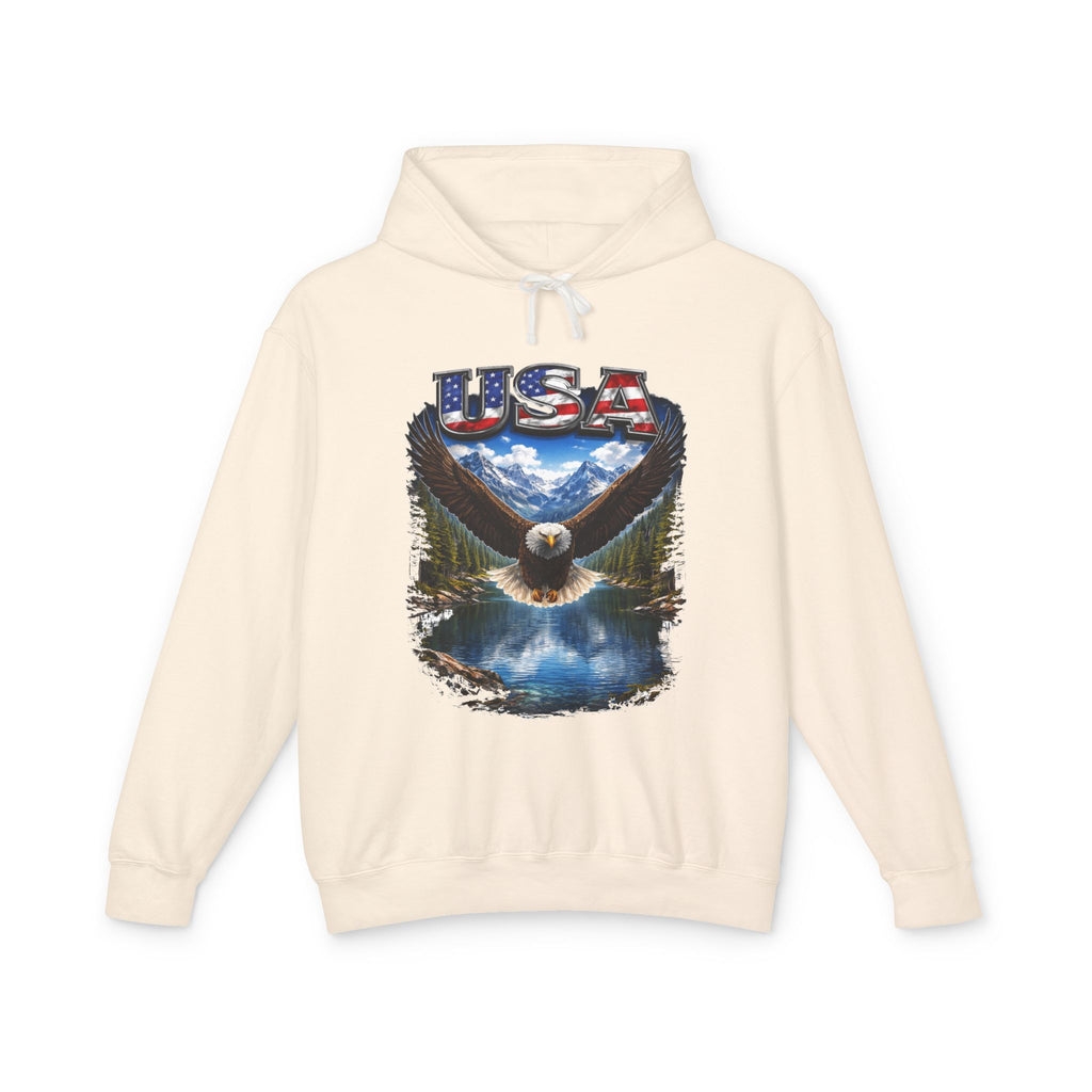 USA Eagle Hoodie — Patriotic Bald Eagle Graphic Hooded Sweatshirt