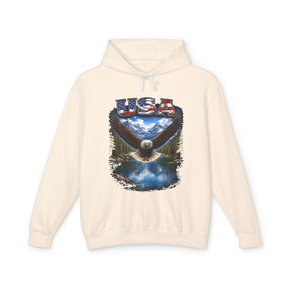 USA Eagle Hoodie — Patriotic Bald Eagle Graphic Hooded Sweatshirt