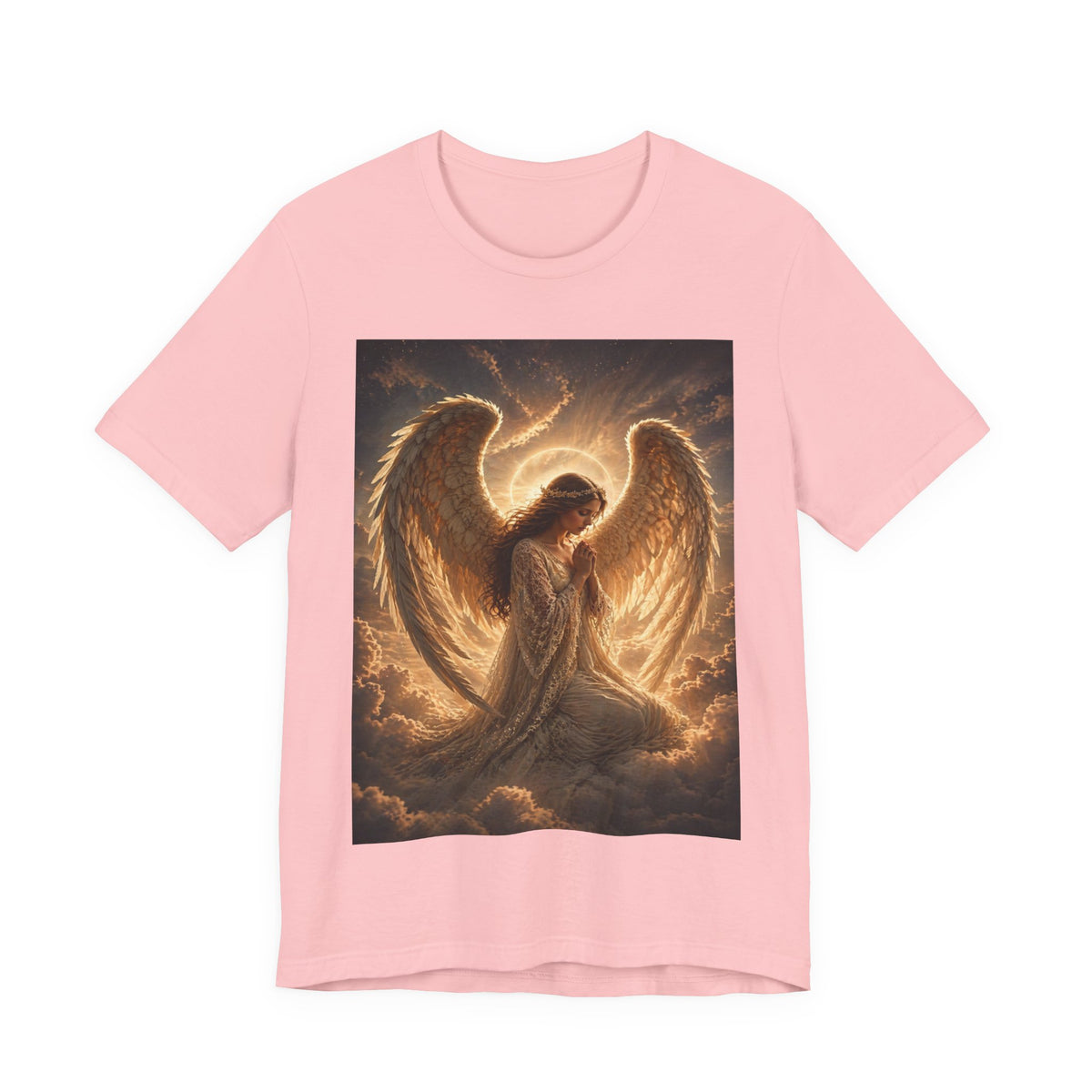 Angel Wings T-Shirt — Golden Seraph Prayer Tee