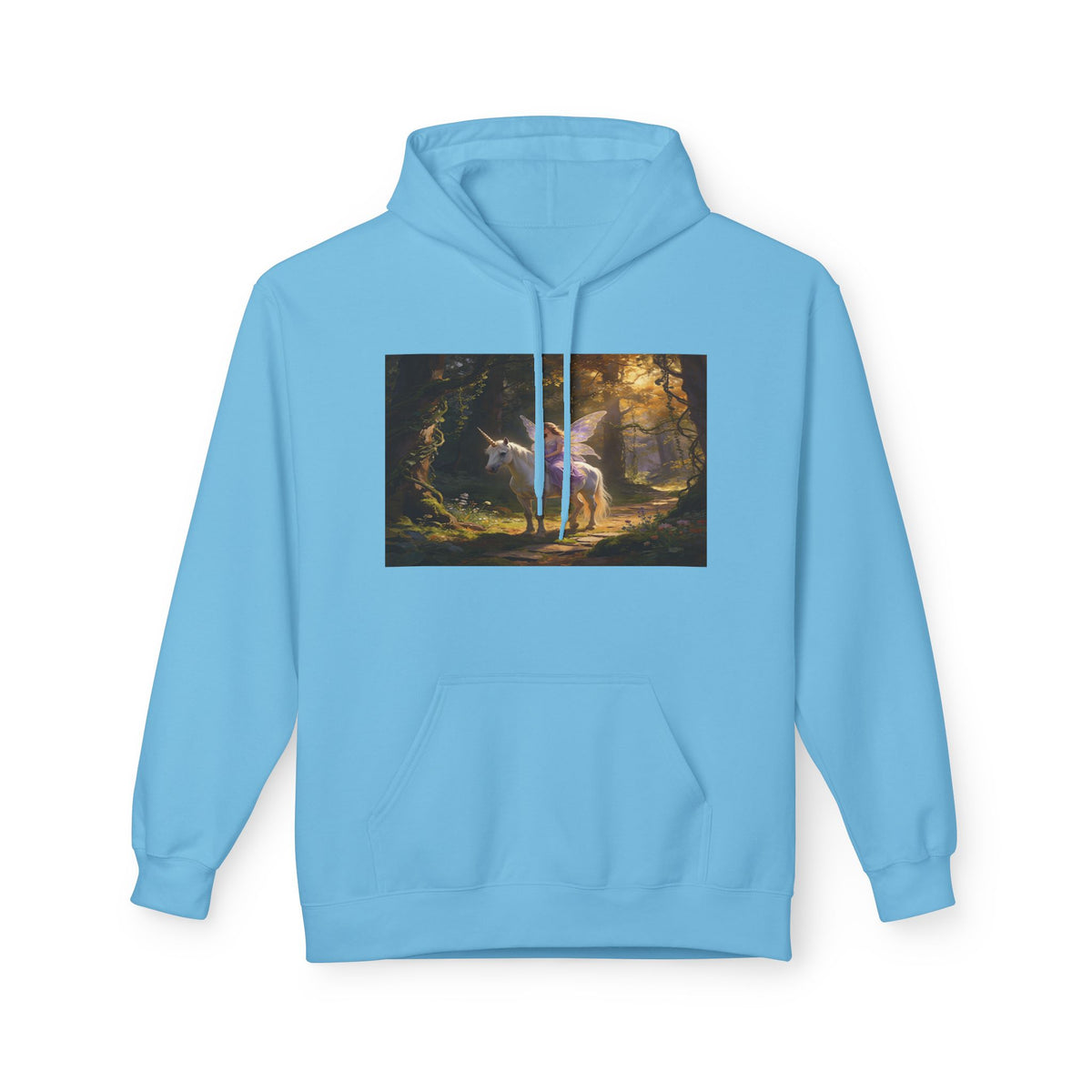 Unocron Forest Pathway Hoodie — Mystical Woodland Sunset Sweatshirt