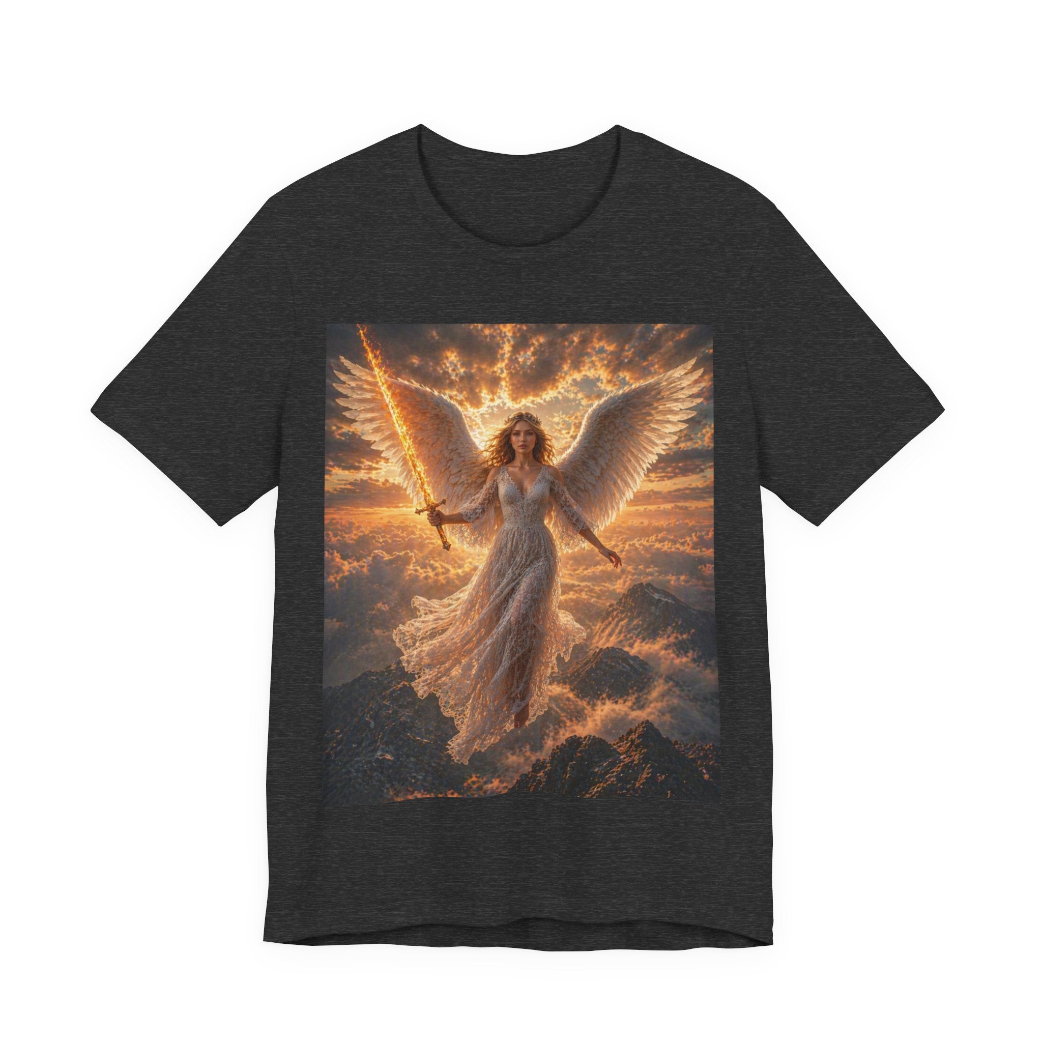 Angel Warrior Tee — Radiant Guardian Wings Graphic T-Shirt