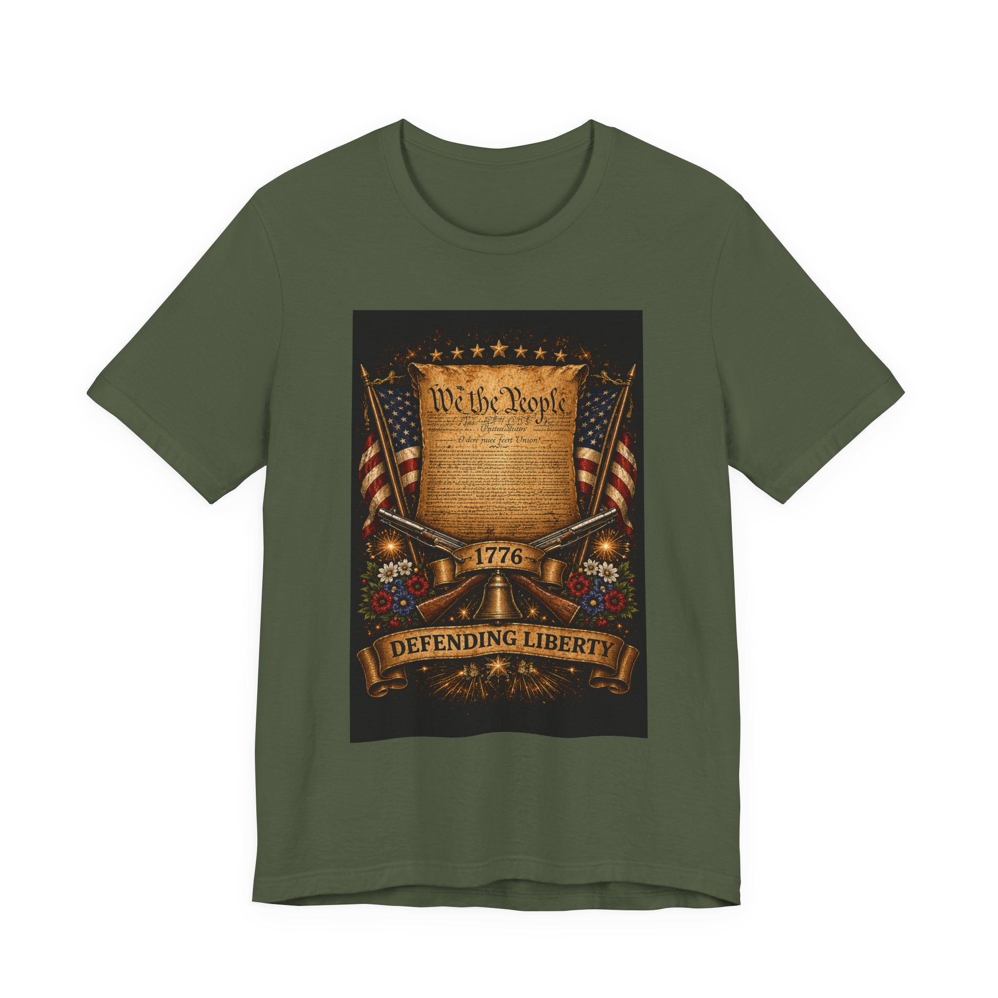 Defending Liberty 1776 T-Shirt — 'We the People' Patriotic Constitution Tee