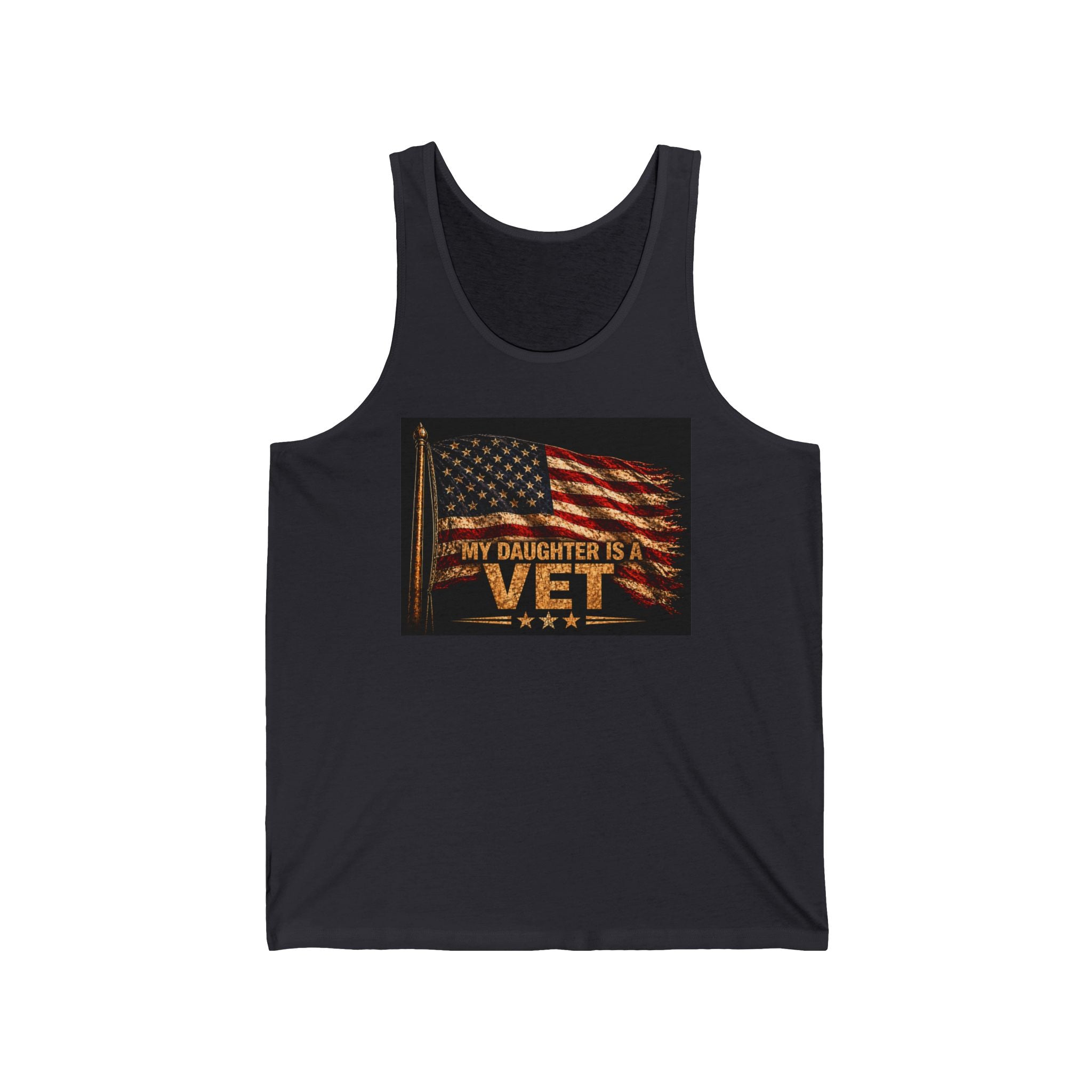 Tank Top - "My Daughter is a Vet" American Flag Veterans Pride Tank